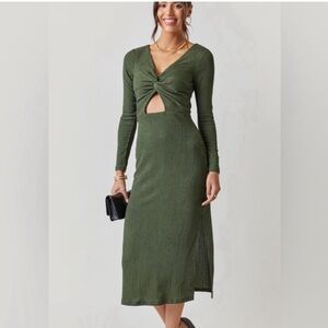 Olive green occasional dress